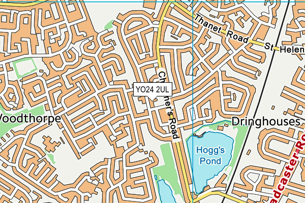 YO24 2UL map - OS VectorMap District (Ordnance Survey)