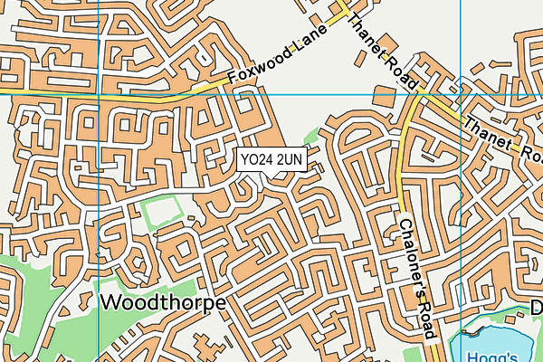 YO24 2UN map - OS VectorMap District (Ordnance Survey)