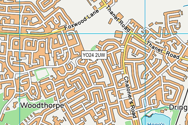 YO24 2UW map - OS VectorMap District (Ordnance Survey)