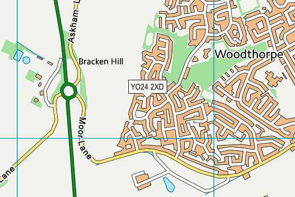 YO24 2XD map - OS VectorMap District (Ordnance Survey)
