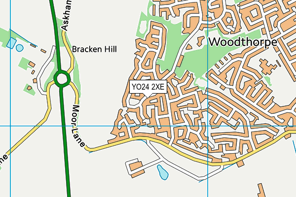 YO24 2XE map - OS VectorMap District (Ordnance Survey)