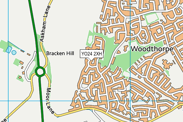 YO24 2XH map - OS VectorMap District (Ordnance Survey)