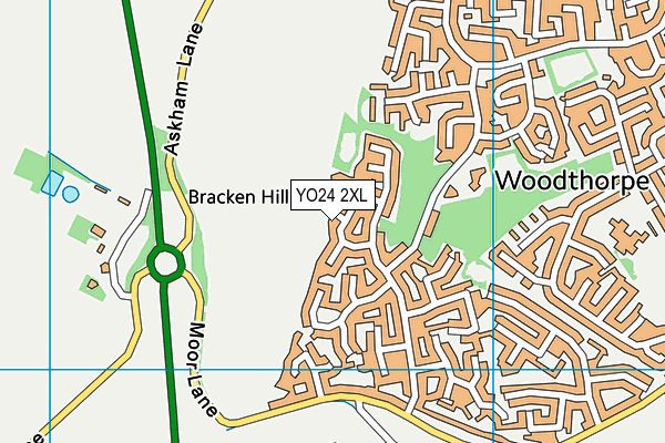 YO24 2XL map - OS VectorMap District (Ordnance Survey)