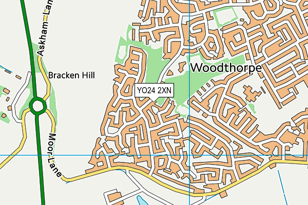 YO24 2XN map - OS VectorMap District (Ordnance Survey)