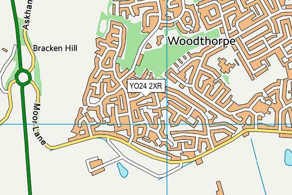 YO24 2XR map - OS VectorMap District (Ordnance Survey)