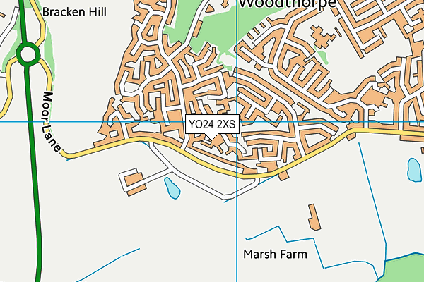 YO24 2XS map - OS VectorMap District (Ordnance Survey)