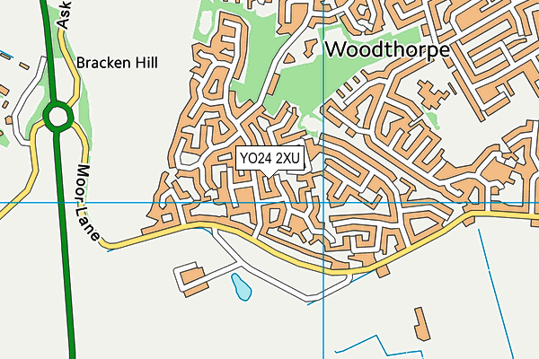 YO24 2XU map - OS VectorMap District (Ordnance Survey)