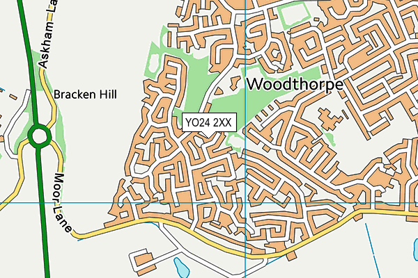 YO24 2XX map - OS VectorMap District (Ordnance Survey)