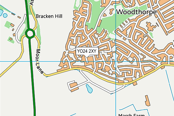 YO24 2XY map - OS VectorMap District (Ordnance Survey)
