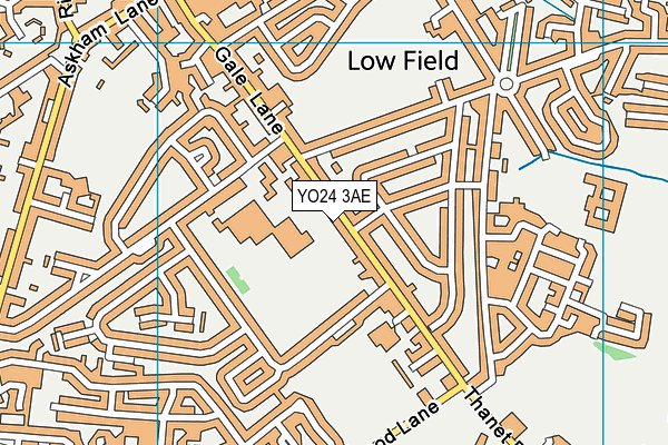 YO24 3AE map - OS VectorMap District (Ordnance Survey)