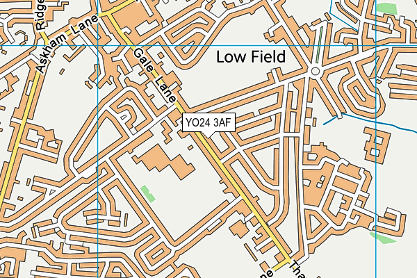 YO24 3AF map - OS VectorMap District (Ordnance Survey)