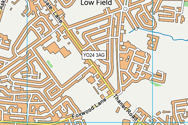 YO24 3AG map - OS VectorMap District (Ordnance Survey)