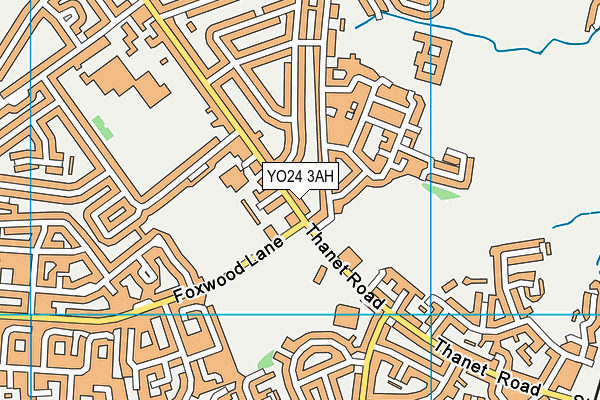 YO24 3AH map - OS VectorMap District (Ordnance Survey)