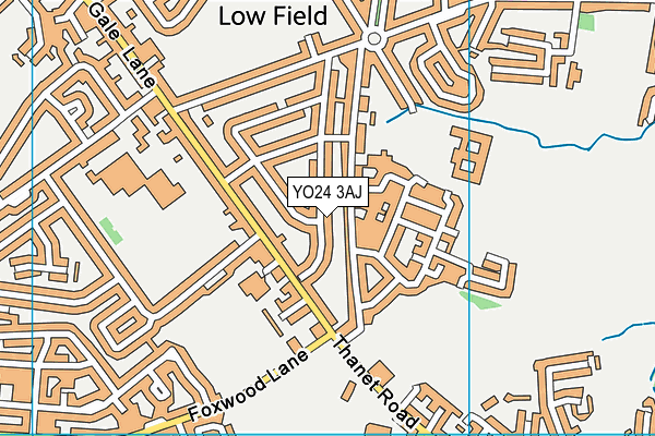 YO24 3AJ map - OS VectorMap District (Ordnance Survey)