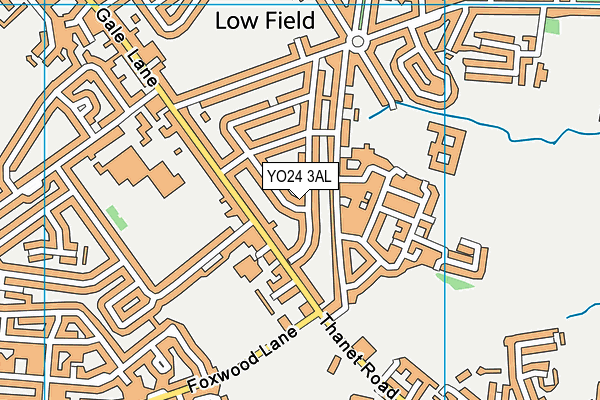 YO24 3AL map - OS VectorMap District (Ordnance Survey)