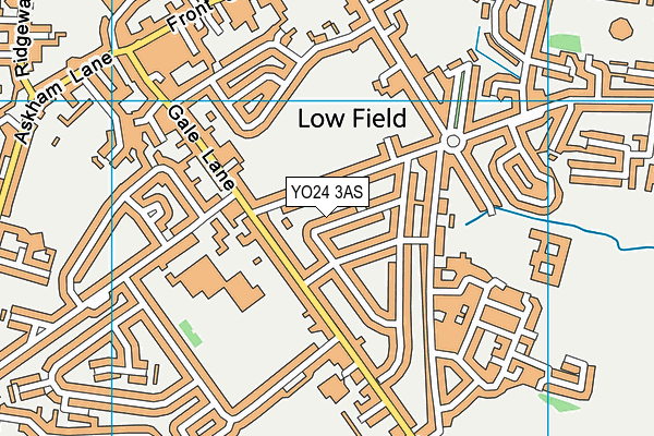 YO24 3AS map - OS VectorMap District (Ordnance Survey)