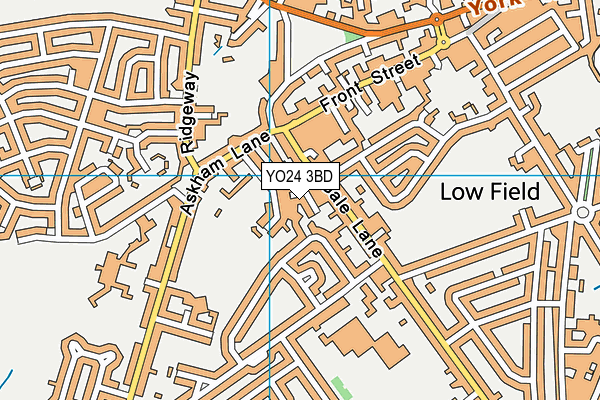 YO24 3BD map - OS VectorMap District (Ordnance Survey)