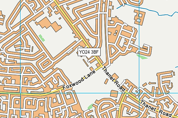 YO24 3BF map - OS VectorMap District (Ordnance Survey)