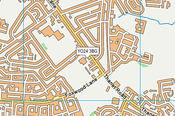 YO24 3BG map - OS VectorMap District (Ordnance Survey)