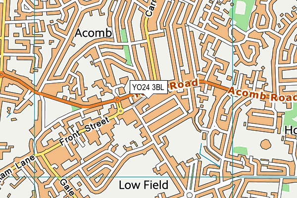 YO24 3BL map - OS VectorMap District (Ordnance Survey)