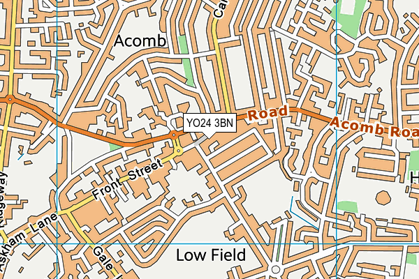 YO24 3BN map - OS VectorMap District (Ordnance Survey)