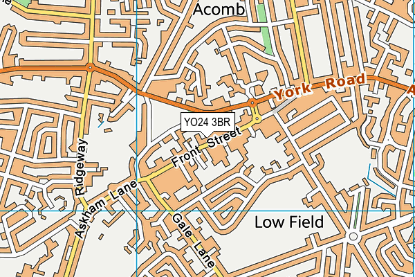 YO24 3BR map - OS VectorMap District (Ordnance Survey)