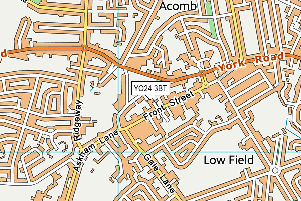 YO24 3BT map - OS VectorMap District (Ordnance Survey)