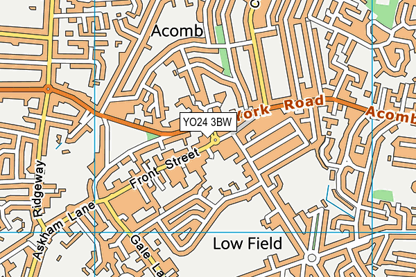 YO24 3BW map - OS VectorMap District (Ordnance Survey)
