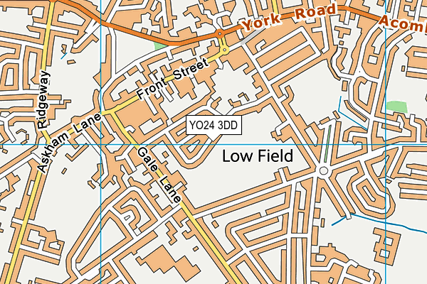 York High School (Closed) map (YO24 3DD) - OS VectorMap District (Ordnance Survey)