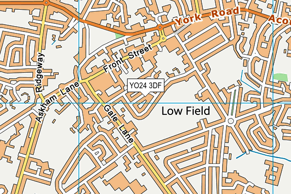 YO24 3DF map - OS VectorMap District (Ordnance Survey)