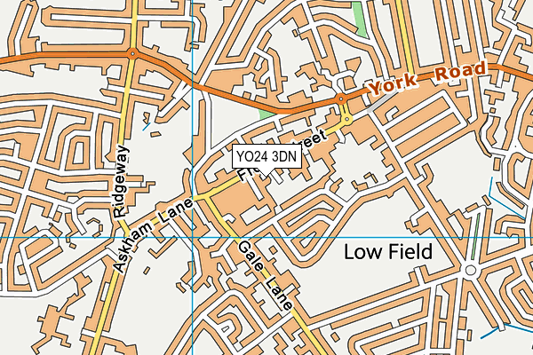 YO24 3DN map - OS VectorMap District (Ordnance Survey)