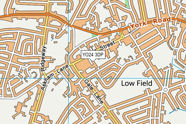 YO24 3DP map - OS VectorMap District (Ordnance Survey)