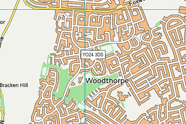 YO24 3DS map - OS VectorMap District (Ordnance Survey)