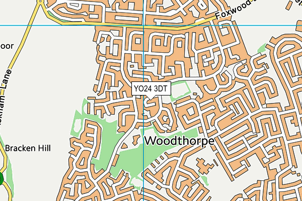 YO24 3DT map - OS VectorMap District (Ordnance Survey)
