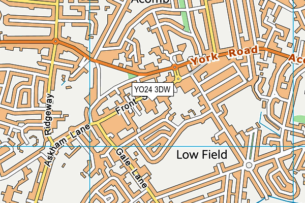 YO24 3DW map - OS VectorMap District (Ordnance Survey)