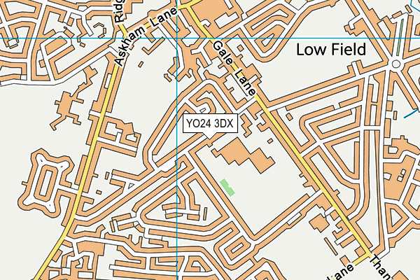 YO24 3DX map - OS VectorMap District (Ordnance Survey)