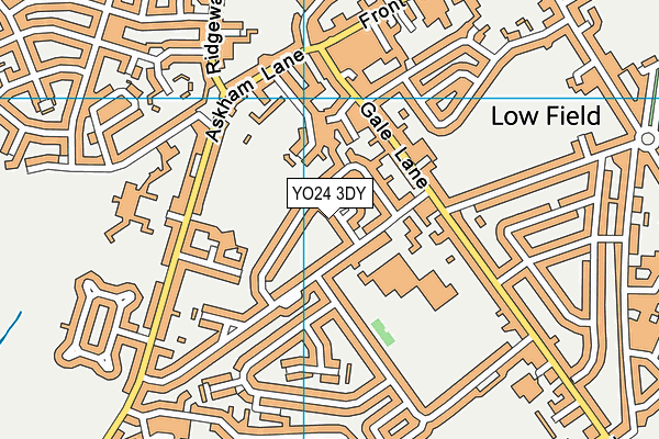 YO24 3DY map - OS VectorMap District (Ordnance Survey)