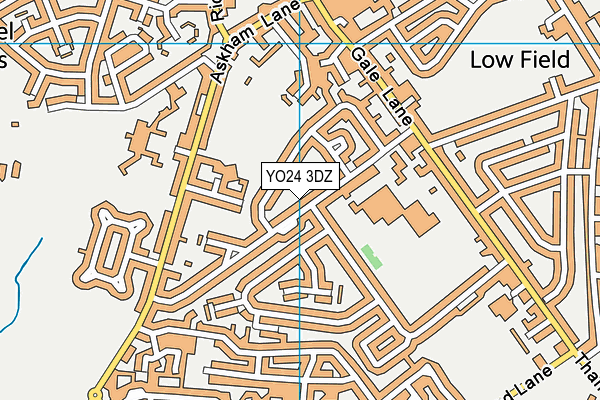 YO24 3DZ map - OS VectorMap District (Ordnance Survey)