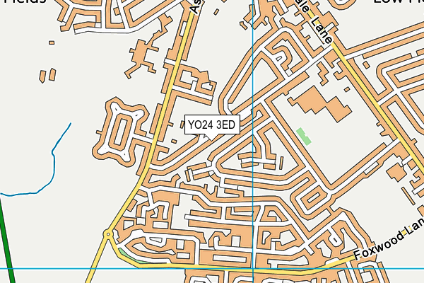 YO24 3ED map - OS VectorMap District (Ordnance Survey)