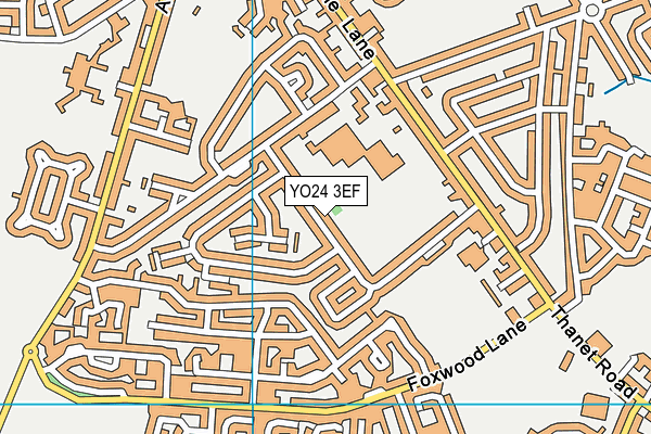 YO24 3EF map - OS VectorMap District (Ordnance Survey)