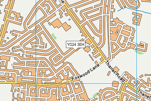 YO24 3EH map - OS VectorMap District (Ordnance Survey)