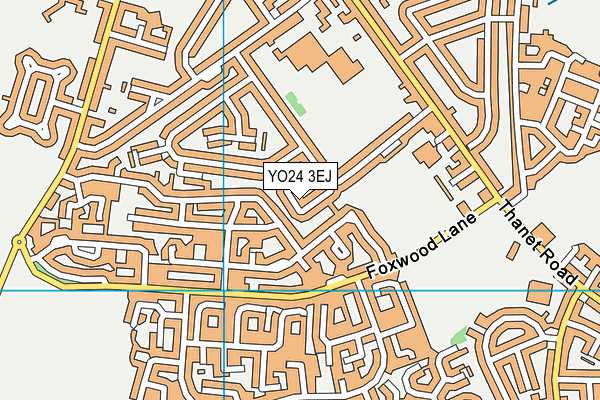 YO24 3EJ map - OS VectorMap District (Ordnance Survey)