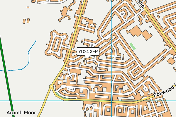 YO24 3EP map - OS VectorMap District (Ordnance Survey)