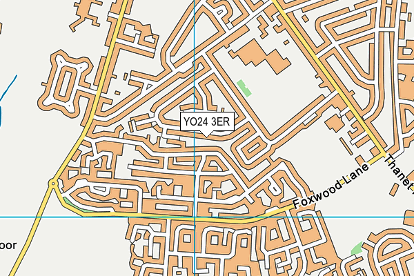 YO24 3ER map - OS VectorMap District (Ordnance Survey)