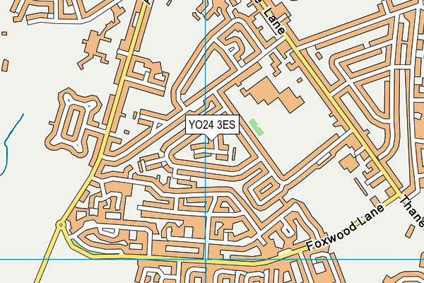 YO24 3ES map - OS VectorMap District (Ordnance Survey)