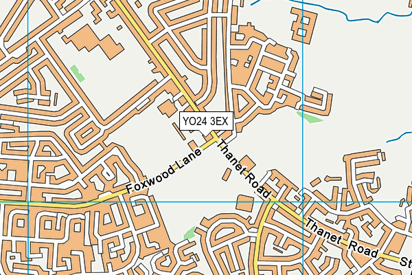 YO24 3EX map - OS VectorMap District (Ordnance Survey)