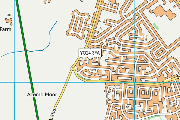 YO24 3FA map - OS VectorMap District (Ordnance Survey)