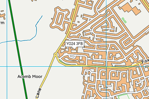 YO24 3FB map - OS VectorMap District (Ordnance Survey)