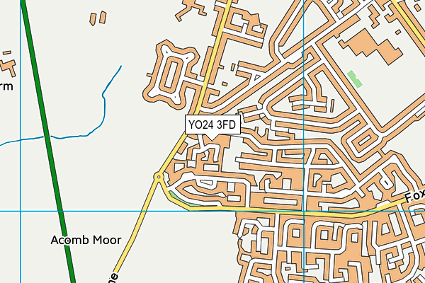 YO24 3FD map - OS VectorMap District (Ordnance Survey)