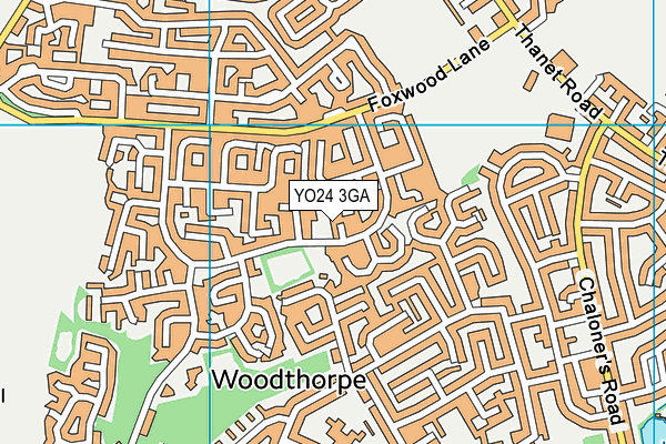 YO24 3GA map - OS VectorMap District (Ordnance Survey)